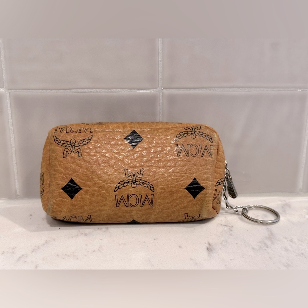 Authentic MCM small pouch with key ring